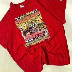 Vintage Drag Racing T-Shirt Mens 2XL Red No Limit Showdown Muscle Car V05